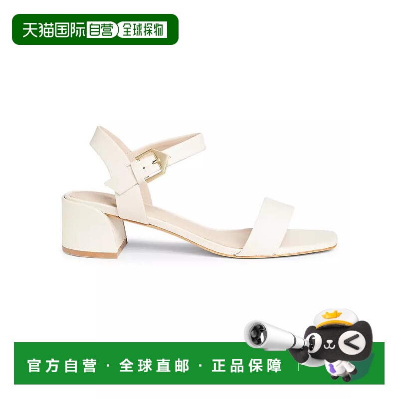 【美国直邮】saks fifth avenue 女士 凉鞋进口皮鞋粗跟真皮搭扣