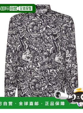 自营 philipp plein真丝衬衫 Sugar Daddy Cut LS Tattoo - 黑色