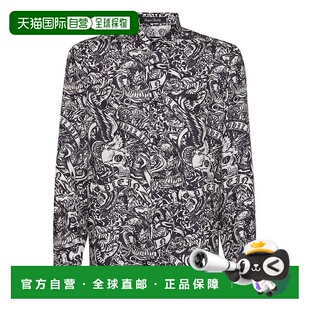 Sugar Daddy Cut 自营 Tattoo plein真丝衬衫 黑色 philipp