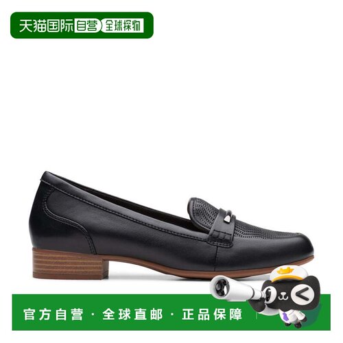 自营Clarks Juliet Aster in Black Leather - black leather 美