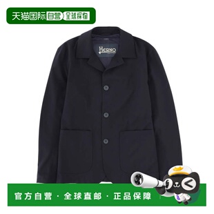 自营hernoWool-Blend Tailored Patch Pockets Blazer - black 美
