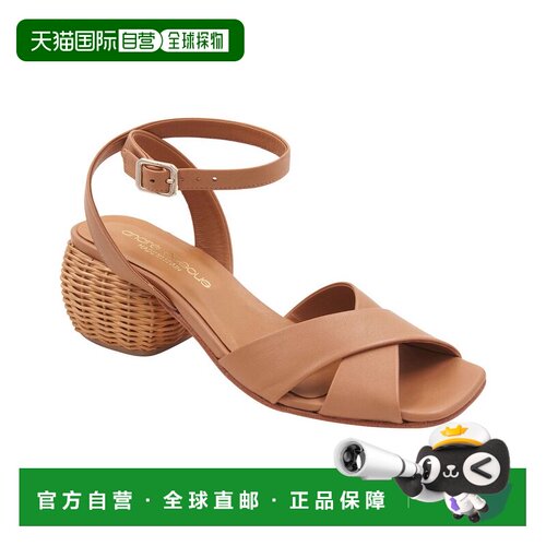 自营Andre Assous Winona Leather Sandal - camel 美国奥莱直发