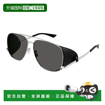 自营Saint Laurent SL 653 LEON LEATHER SPOILER 001 Silver/Bla