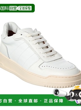 自营 Aquatalia Cristo皮革运动鞋-白色 美国奥莱直发男鞋