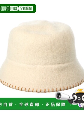 自营Bruno Magli Knit Felt Wool Bucket Hat - white 美国奥莱直