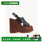 蔻依 香港直邮潮奢 1h可退 Maxime Chloe 黑色 凉鞋 女士 Wedge