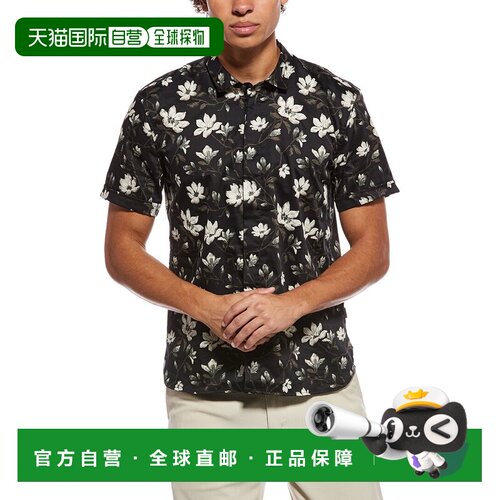 自营John Varvatos Loren Slim Fit Sport Shirt - black 美国奥