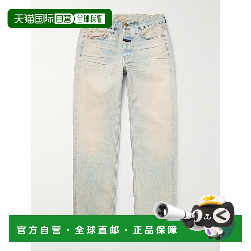 1h可退 香港直邮潮奢 Fear Of God 男士 中腰直筒牛仔褲 FG840030