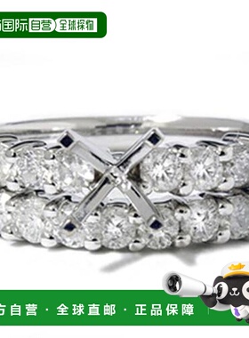 自营 pompeii31 克拉钻石订婚配对结婚戒指戒托 - 14k 白金 美国