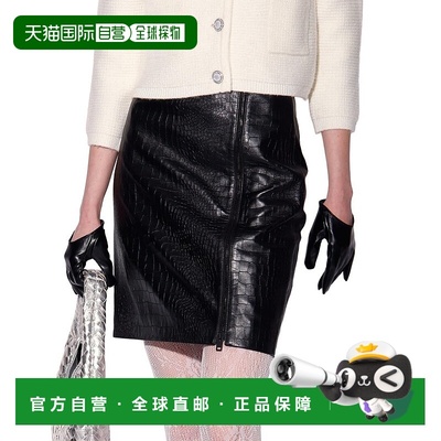 自营Walter Baker Rosalyn Leather Skirt - black 美国奥莱直发