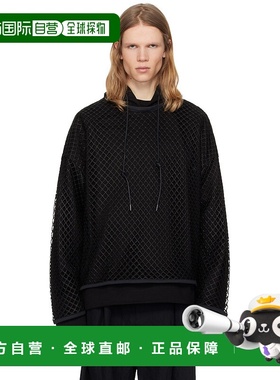 1h可退 香港直邮潮奢 Juun.J 男士 黑色 Net Layered 连帽衫 JC53