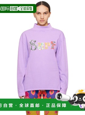 1h可退 香港直邮潮奢 Erl 女士 紫色 Surf 长袖 T 恤 ERL08T009