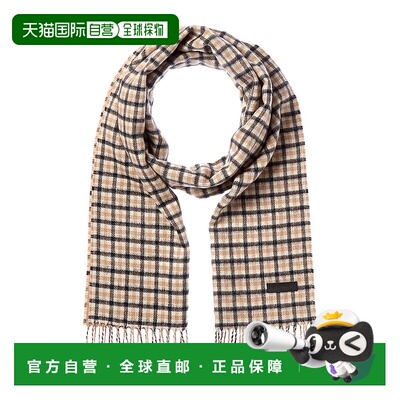 自营Bruno Magli Silk & Cashmere-Blend Scarf - brown 美国奥