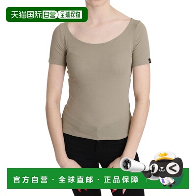 自营GF Ferre  Nylon Short Sleeve Casual Tank Top Women's Blo