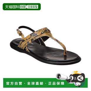 Marant 美国奥莱 Nya 棕色 直发 蛇纹压花皮革凉鞋 Isabel