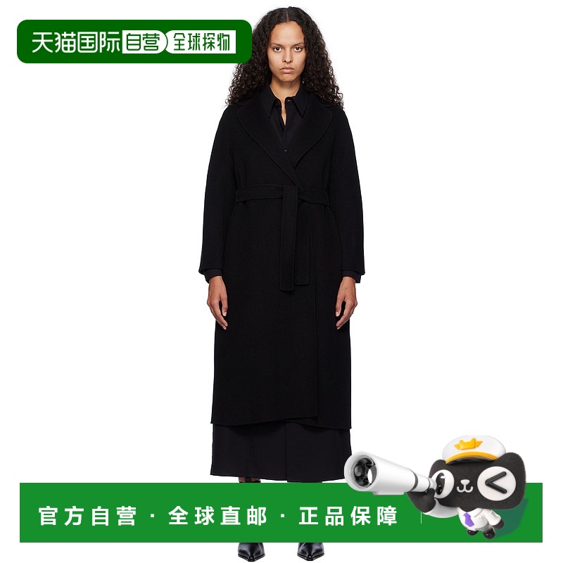 1h可退 香港直邮潮奢 MaxMara 麦斯玛拉 女士 黑色 Esturia 大衣