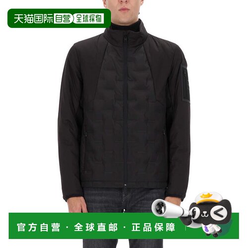 自营bossBlack Polyester Hybrid Down Jacket - black 美国奥莱