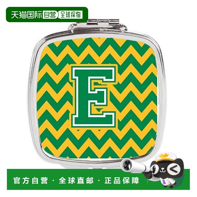 自营 Carolines Treasures CJ1059-ESCM 字母 E 雪佛龙绿色正品