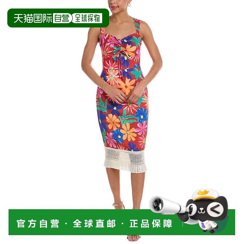 自营PatBO 修身中长连衣裙 - 黑色 美国奥莱直发