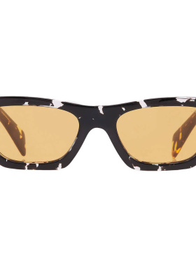 自营Prada Yellow Rectangular Unisex Sunglasses PR A01S 15O10
