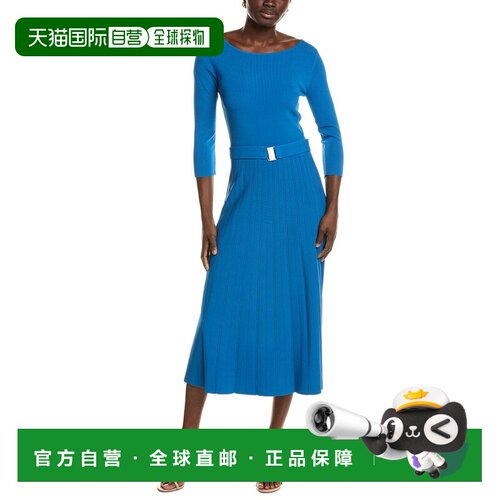 自营Elie Tahari The Sumner Sweater Dress - blue 美国奥莱直发