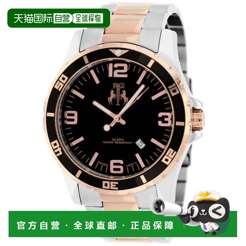 自营Jivago男式黑色表盘手表-黑色 美国奥莱直发