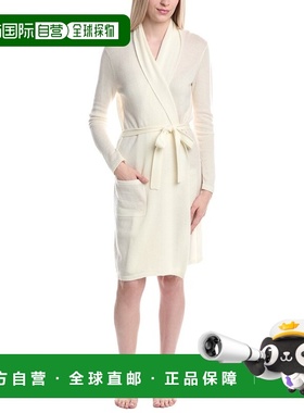 自营sofiacashmere Classic Cashmere & Wool-Blend Jersey Robe