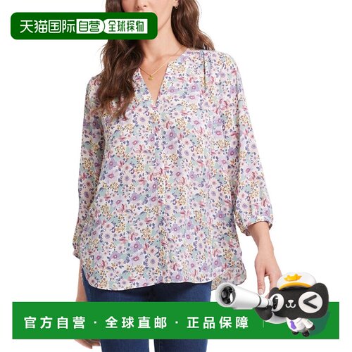 自营NYDJ Pintuck Blouse - red 美国奥莱直发