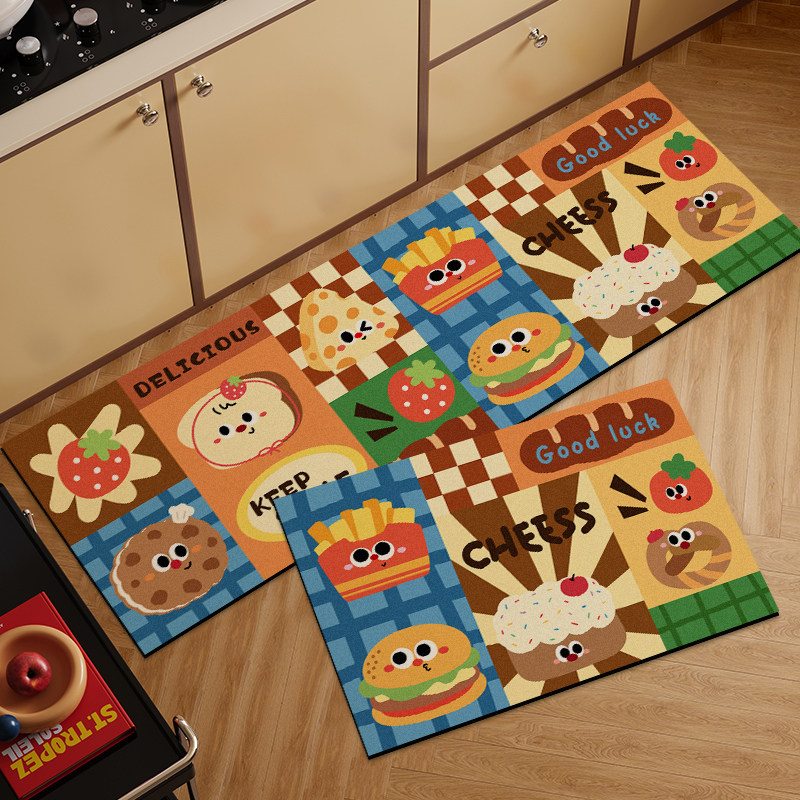 新款厨房专用地垫家用吸水吸油防滑可擦免洗耐脏速干脚垫长条地毯,居家布艺,厨房地垫,淘宝优惠券,粉丝福利购,淘宝优惠卷
