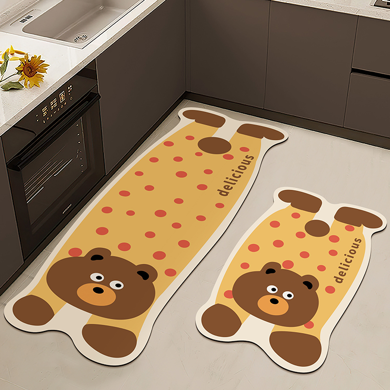 卡通专用厨房地垫家用吸水防滑