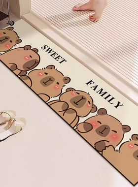 浴室门槛石地垫硅藻泥过门石吸水脚垫卫生间门口厕所长条防滑地毯