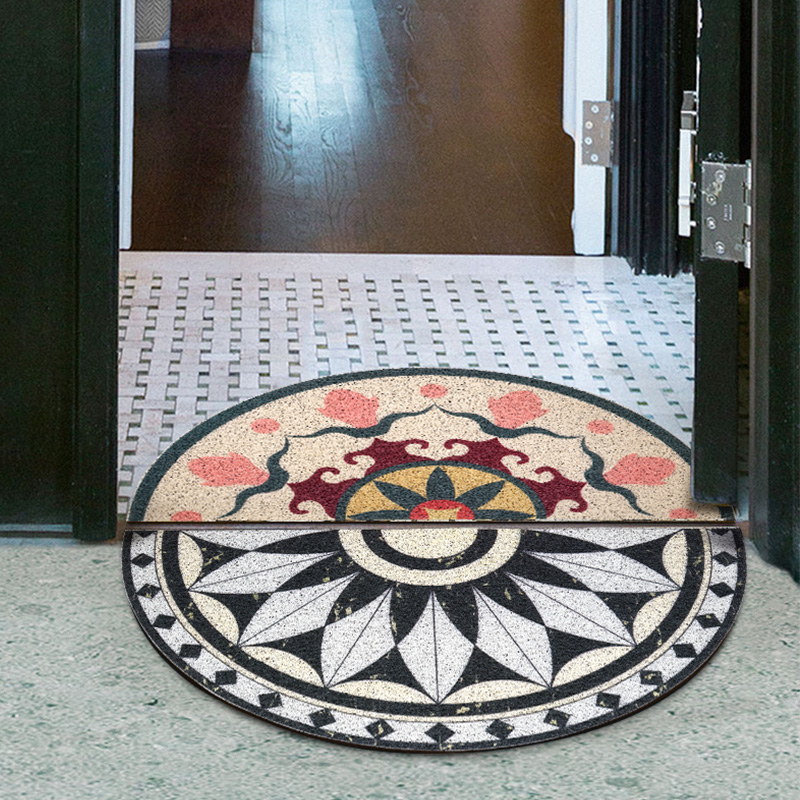 美式半圆入户门欧式入门丝圈地垫