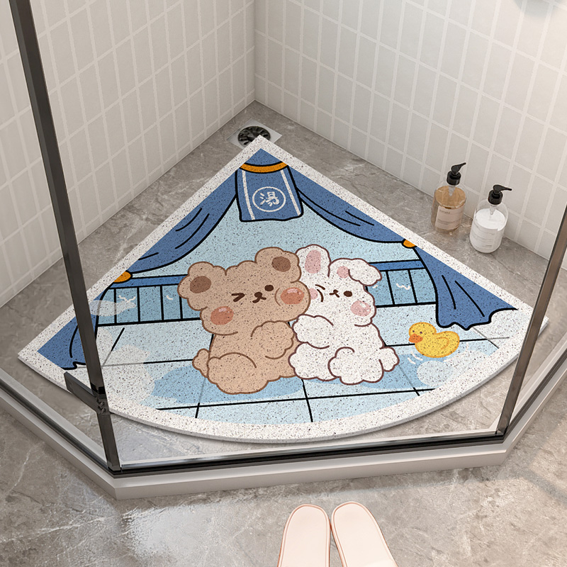 全铺防摔地垫淋浴房洗澡镂空隔水