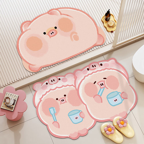 硅藻泥卡通浴室卫生间吸水防滑