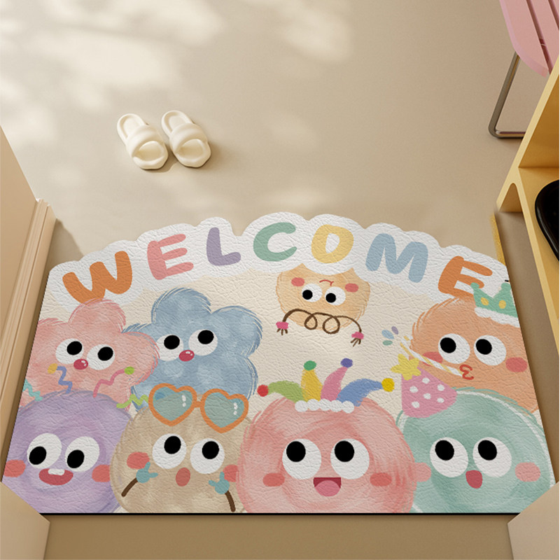 卡通入户门地垫PVC防水防滑脚垫进户玄关大门口可擦免洗门外地毯,居家布艺,家用脚垫,淘宝优惠券,粉丝福利购,淘宝优惠卷