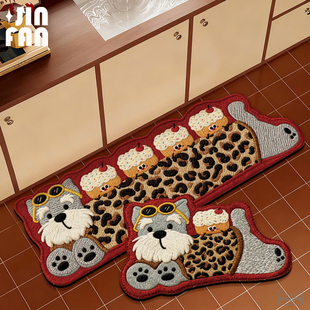 厨房地垫软硅藻泥吸水吸油防滑长条地毯耐脏易打理耐脏加厚脚垫子