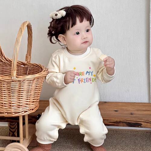 亲子装一家三口四口婴儿百天周岁小月龄爬服春款卫衣母子母女拍照