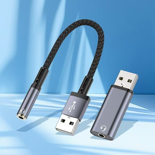 usb转35mm音频线音响耳麦二合一