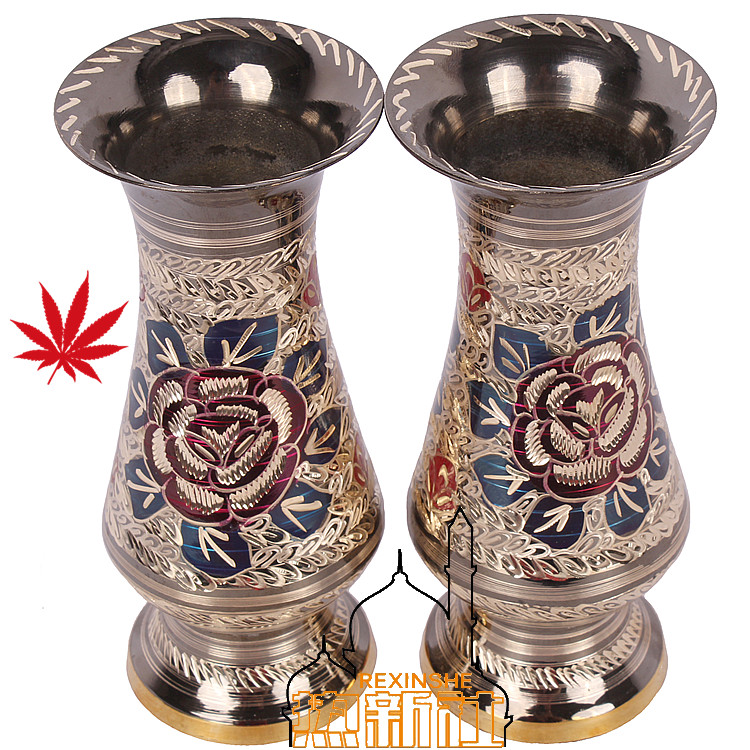 巴基斯坦铜器精雕迷你花卉小花瓶家居摆设铜花瓶金属工艺品插花瓶|msdalam kategori Ciri-ciri kraftangan, Crafts luar negara, Ciri-ciri Pakistan - dari Buy2taobao.com untuk memberikan perkhidmatan ejen Taobao profesional membeli
