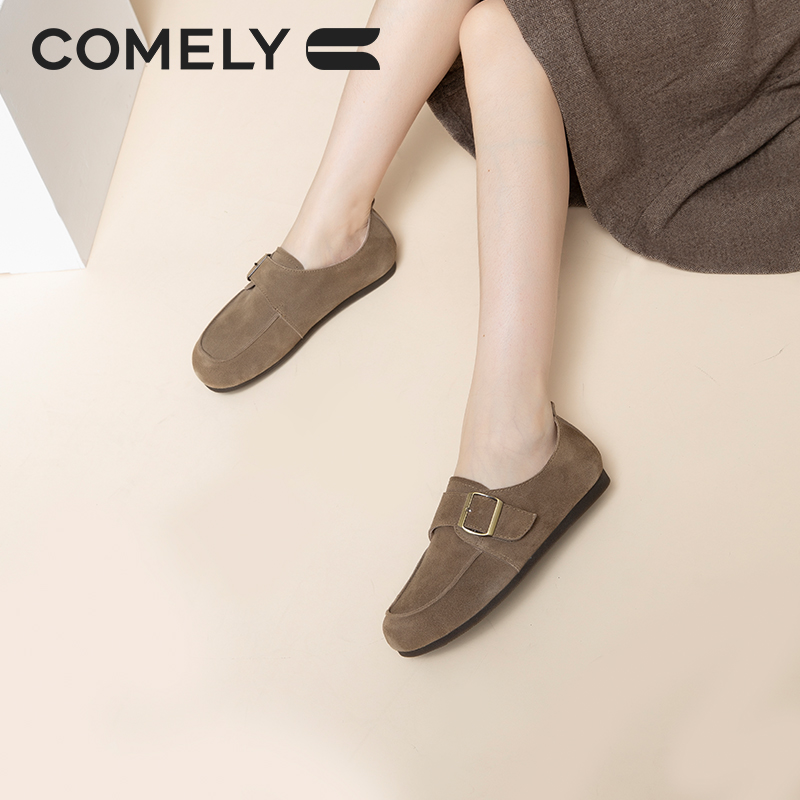 康莉复古平底舒软乐福鞋