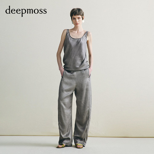 【deepmoss】2026秋冬新款雾灰松身弧领背心