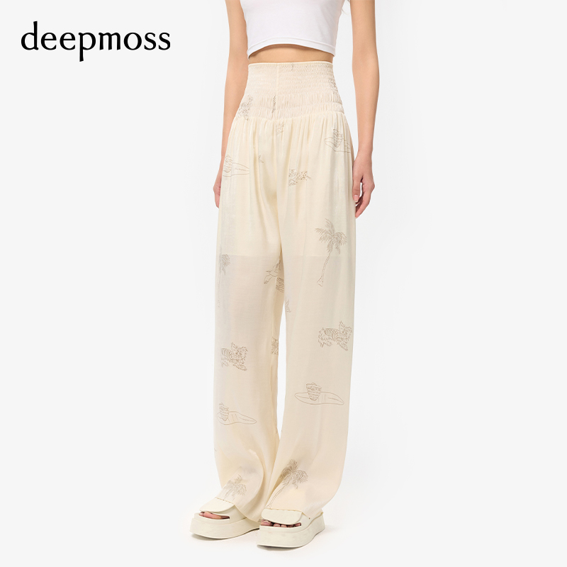 夏季长裤deepmoss高腰