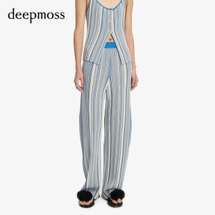 海洋沙滩气质条纹廓形长裤 潮流女套装 deepmoss 休闲裤 SALE