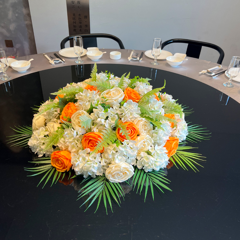 酒店餐桌花摆花高端仿真花摆件