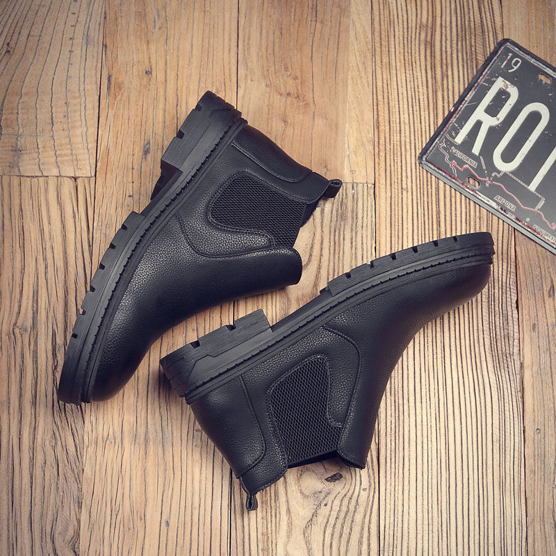 马丁靴男韩版黑色切尔西靴男士中帮皮鞋男英伦休闲百搭雪地短靴潮|ruв категории Мужская обувь, сапоги - от Buy2taobao.com для оказания профессиональной услуги покупки агента Taobao