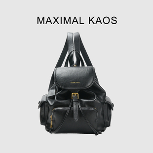 KAOS双肩包2025新款 MAXIMAL 上班通勤高颜值学院风书包真皮背包