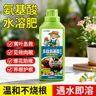 植物氨基酸水溶肥花卉果蔬通用型生根促花防黄叶有机配方全营养