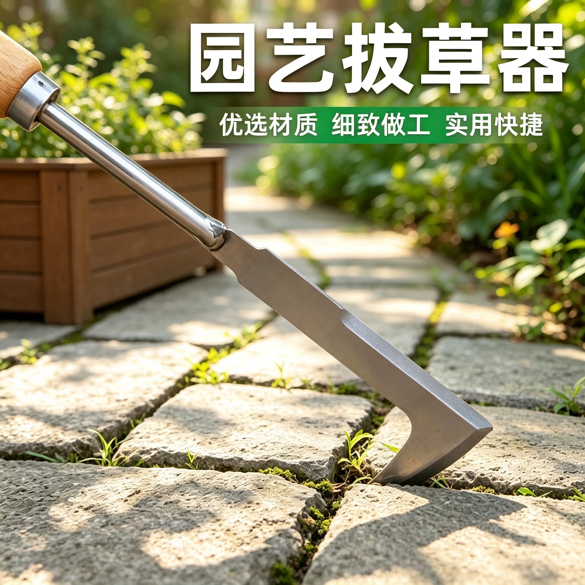 缝隙除草器砖缝取草根庭院除杂草工具人工七字除刀不锈钢拔草神器
