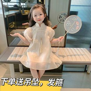 儿童夏季 女童旗袍连衣裙夏装 新款 洋气童装 裙子中国风宝宝汉服