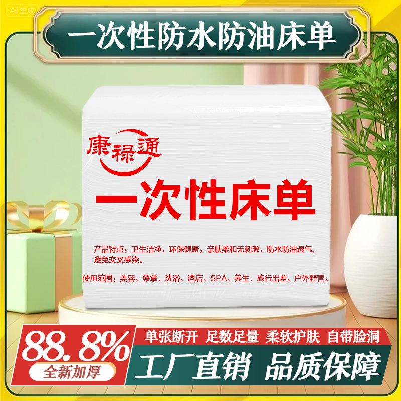 一次性床单美容院加厚透气无纺布